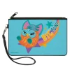 Canvas Zipper Wallet - LARGE - Furby Orange Furby BIG FUN Sliding Pose Blue