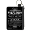 Canvas Zipper Wallet - MINI X-SMALL - Supernatural Quotes Scroll Black White