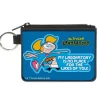 Canvas Zipper Wallet - MINI X-SMALL - DEXTER'S LABORATORY Dexter and Dee Dee NO PLACE FOR THE LIKES OF YOU Pose Blues