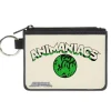 Canvas Zipper Wallet - MINI X-SMALL - ANIMANIACS Wakko Yakko Dot Close-Up Pose White Black Green