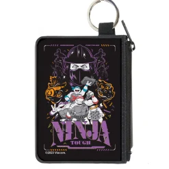 Canvas Zipper Wallet - MINI X-SMALL - Teenage Mutant Ninja Turtles NINJA TOUGH Group Pose and Enemies Black/Multi Color