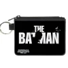 Canvas Zipper Wallet - MINI X-SMALL - THE BATMAN Movie Batman Silhouette Title Black White