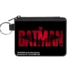 Canvas Zipper Wallet - MINI X-SMALL - THE BATMAN Movie Bat Title Weathered Black Red