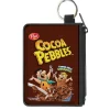 Canvas Zipper Wallet - MINI X-SMALL - COCOA PEBBLES Fred Flintstone and Barney Rubble Cereal Box Replica Brown