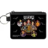 Canvas Zipper Wallet - MINI X-SMALL - SCOOBYNATURAL 8-Character Group Pentagram Bats Black White Red