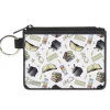 Canvas Zipper Wallet - MINI X-SMALL - Harry Potter Magical Elements Collage White