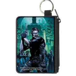 Canvas Zipper Wallet - MINI X-SMALL - The New 52 Detective Comics Issue #25 James Gordon Cover Pose Blues Greens