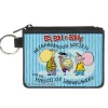 Canvas Zipper Wallet - MINI X-SMALL - ED EDD N EDDY JAWBREAKERS Pose and Title Logo Blues