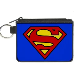 Canvas Zipper Wallet - MINI X-SMALL - Superman Blue