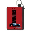 Canvas Zipper Wallet - MINI X-SMALL - THE BATMAN Movie Batmobile Title Red Black