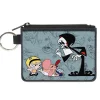 Canvas Zipper Wallet - MINI X-SMALL - The Grim Adventures of Billy & Mandy Group Pose and Grim Sketches Gray