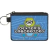 Canvas Zipper Wallet - MINI X-SMALL - DEXTER'S LABORATORY Title Logo and Dexter Pose Blues