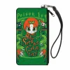 Canvas Zipper Wallet - SMALL - Chibi POISON IVY AND THE SIRENS OF GOTHAM CITY Ivy Greens