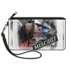 Canvas Zipper Wallet - SMALL - The Nightmare Before Christmas Lock Shock & Barrel Trio AUTHENTIC MISCHIEF White Multi Color
