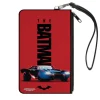 Canvas Zipper Wallet - SMALL - THE BATMAN Movie Batmobile Title Red Black