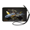 Canvas Zipper Wallet - SMALL - THE LEGEND OF KORRA Group Bending Pose and Logo Black