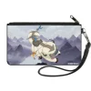 Canvas Zipper Wallet - SMALL - Avatar the Last Airbender Appa Carrying 4-Character Group Scene Over Mountains Grays