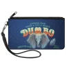 Canvas Zipper Wallet - SMALL - Dumbo Face Feather ASTOUND YOUR MIND & EYES & HEARTS Circus Sign Blues