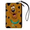 Canvas Zipper Wallet - SMALL - Scooby Doo Smiling Face Spots Brown Black