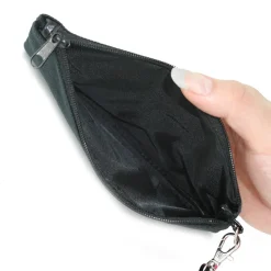 Canvas Zipper Wallet - SMALL - Superman Shield4/Roses Weathered Black/White/Pinks