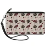 Canvas Zipper Wallet - SMALL - Harry Potter Hogwarts Express Knight Bus Collage Beige Reds