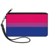 Canvas Zipper Wallet - SMALL - Flag Bisexual Pink Purple Blue