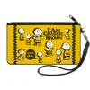 Canvas Zipper Wallet - SMALL - Peanuts I AM CHARLIE BROWN Poses and Zig Zag Stripe Yellows/Black