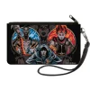 Canvas Zipper Wallet - SMALL - MAGIC THE GATHERING Three Planeswalker Poses and Title Logo Black/Grays/Multi Color