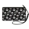 Canvas Zipper Wallet - SMALL - Skelanimals Animal Flip Poses Stacked Black/White/Red
