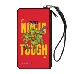 Canvas Zipper Wallet - SMALL - Teenage Mutant Ninja Turtles NINJA TOUGH Group Pose Red/Yellow