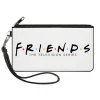 Canvas Zipper Wallet - SMALL - FRIENDS-THE TELEVISION SERIES Logo White Black Multi Color