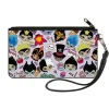 Canvas Zipper Wallet - SMALL - Disney Sweet Chibi Villain Faces and Icons Collage Lavender