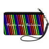 Canvas Zipper Wallet - SMALL - TASTE MY RAINBOW Black/Multi Color