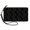Canvas Zipper Wallet - SMALL - Disney Signature D Logo Monogram Black Gray