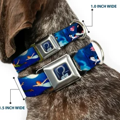 Captain Hook's Hook Full Color Seatbelt Buckle Collar - Peter Pan Flying Scene
