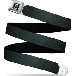 Carroll Shelby Cobra Split Full Color Black White Seatbelt Belt - Carroll Shelby Cobra Black Webbing