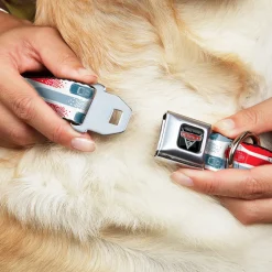 Cars 3 Piston Cup Champion Icon Full Color Red Black White Seatbelt Buckle Collar - Cars 3 Cars Crossing White/Blues/Reds