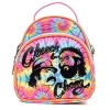 Cheech & Chong Vegan Leather Cross Body Backpack for Men and Women with Adjustable Strap, Faces Debossed Multi Color Tie Dye, Multicolor