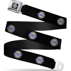 CHEVROLET SUPER SERVICE Logo Black Blue Yellow White Seatbelt Belt - CHEVROLET SUPER SERVICE Logo Black/Blue/Yellow/White Webbing