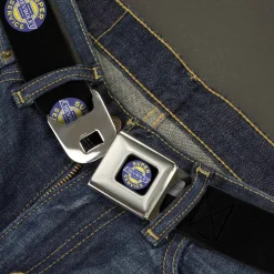 CHEVROLET SUPER SERVICE Logo Black Blue Yellow White Seatbelt Belt - CHEVROLET SUPER SERVICE Logo Black/Blue/Yellow/White Webbing