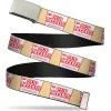 Chrome Buckle Web Belt - Cup Noodles Cup/Noodle Wave White/Orange/Red Webbing