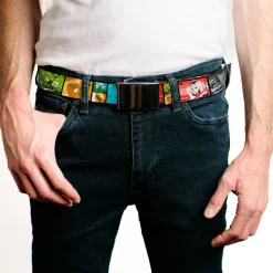 Chrome Buckle Web Belt - Krusty Krab's Cam Scene Blocks Webbing
