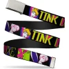 Chrome Buckle Web Belt - TINK LUXE Sketch Black/Multi Neon Webbing