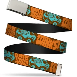 Chrome Buckle Web Belt - ZOINKS! & The Mystery Machine Webbing