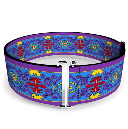 Cinch Waist Belt - Classic Aladdin Magic Carpet Tapestry Blue Purple Gold Red