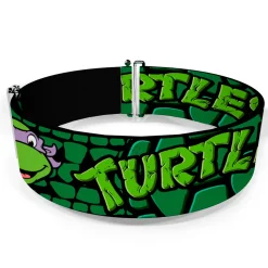 Cinch Waist Belt - Classic TMNT Group Faces TURTLES Turtle Shell Black Green