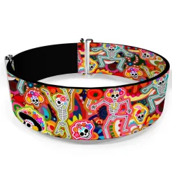 Cinch Waist Belt - Dancing Catrinas Collage Multi Color