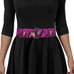 Cinch Waist Belt - Dr Facilier Tarot Card 2-Poses Shadow Man Skull & Crossbones Purples