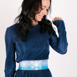 Cinch Waist Belt - Frozen II Snowflakes Blues Purples White