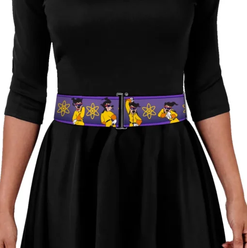 Cinch Waist Belt - Goofy Movie Max Powerline Poses Purples Yellows